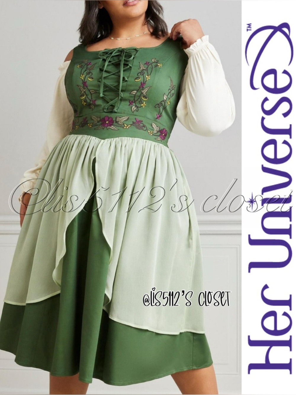Her Universe x The Lord Of The Rings Hobbit Corset Peasant Cosplay Dress 4X 26